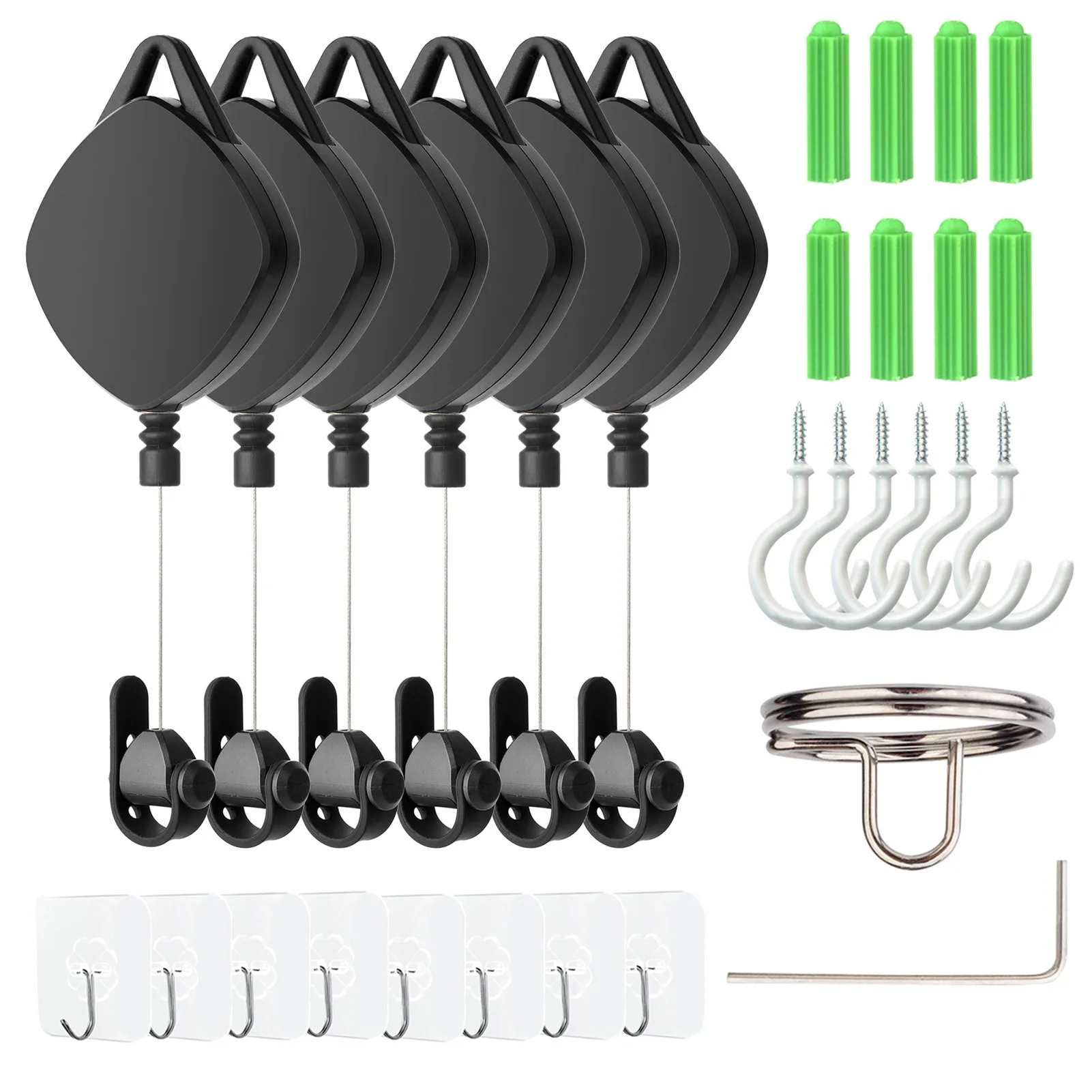 VR Cable Management Retractable Ceiling Pulley System Compatible for HTC Vive/Rift S/Oculus Quest2 VR Accessories