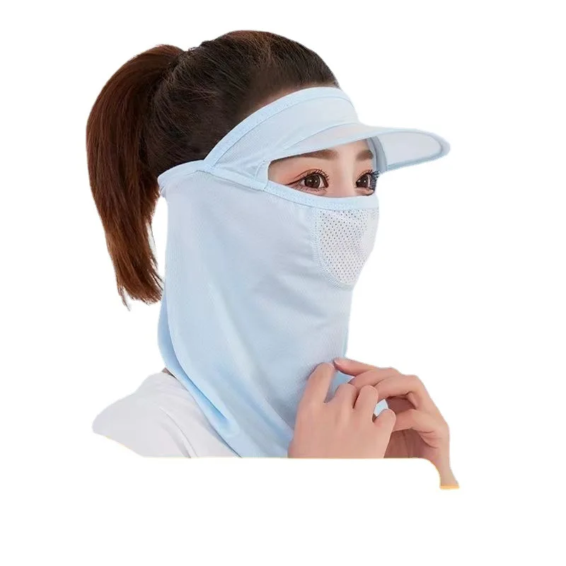 AliExpress NONE Summer Ice Silk Sunscreen Face Mask, Neck Protection, Face Protection, UV Protection, Sun Shading, Cycling Veil, Breathable