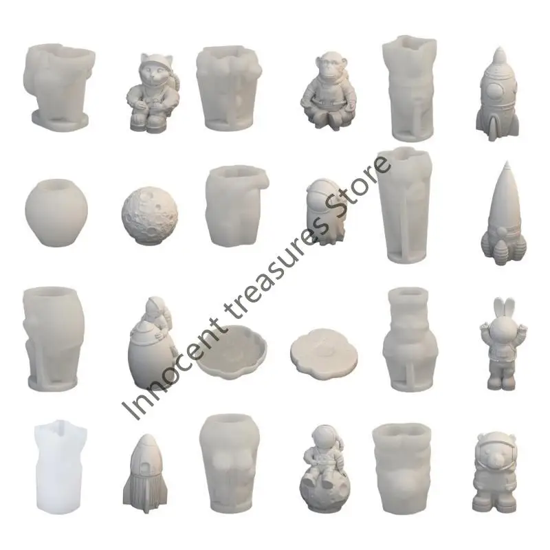 3XUA Easy to Use Silicone Mold for Making Astronautic Crafts Table Decors Ornament