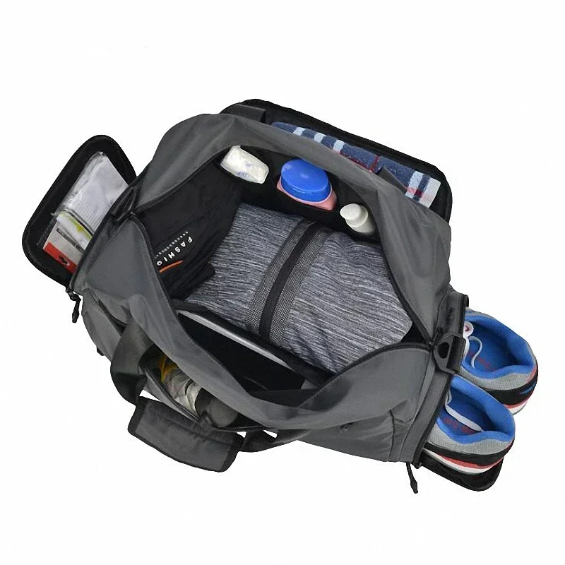 Gym Bag Leather Sports Bags Big Men Training Tas for Shoes Lady Fitness Yoga Travel Luggage Shoulder Black Sac De Sport Handbags