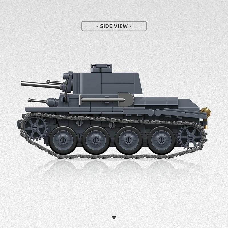 Ww2 Carro Armato Leggero Tedesco PZ.KPFW.38(T)Una Serie Militare WW2 Carro Armato Building Blocks Mattoni Modello Set Giocattoli per I Regali Per Bambini