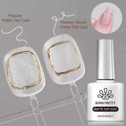Imagen 2 del producto BORN PRETTY, 10ml, capa superior mate resistente al poder, esmalte de uñas en Gel, Gel UV, polvo de brillo de Metal semipermanente, capa superior funcional