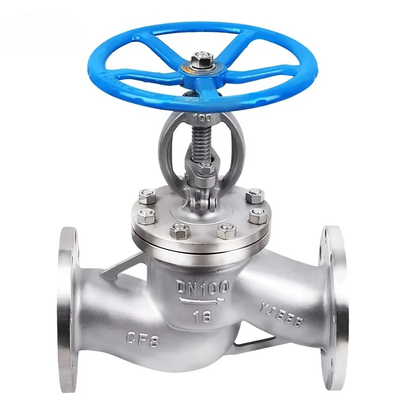 Steam CF8 SS304 CF8M SS316 Operating System & Y Structure J41W Flange Globe Valve Manual Power Rising Stem