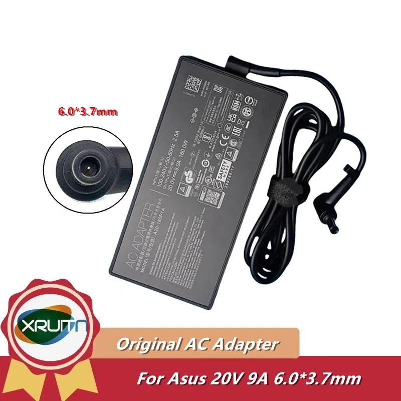 

100% оригинальный A20-180P1A ADP-180TB H 20 В 9 А 180 Вт 6,0x3,7 мм адаптер переменного тока для ноутбука ASUS ROG зарядное устройство