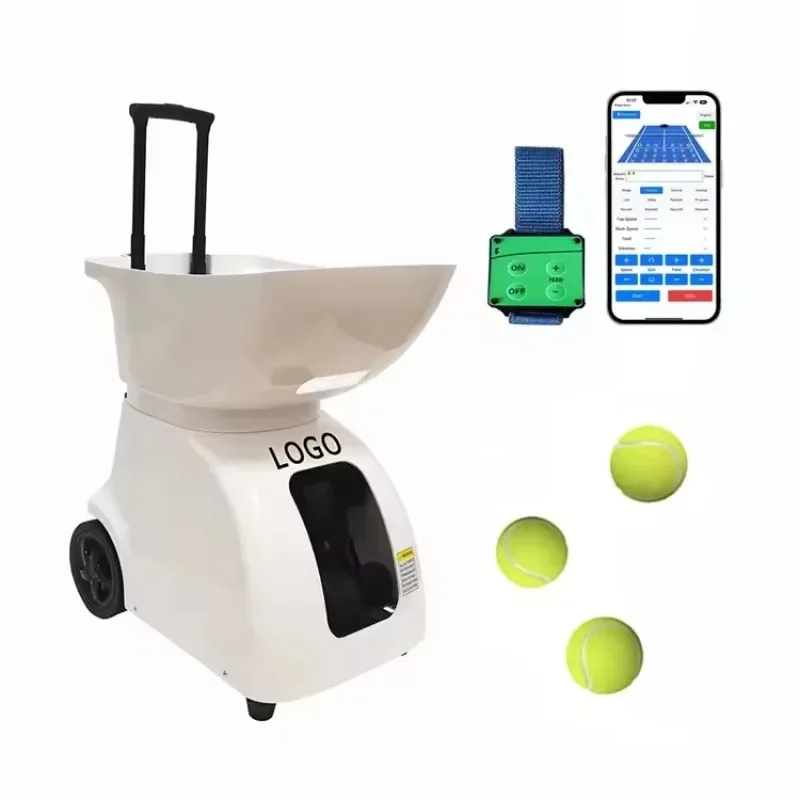 Auto Ball Throwing Machine for Training Practice Pickleball Shooting Machine Cusom Logo APP Control and Watch Control