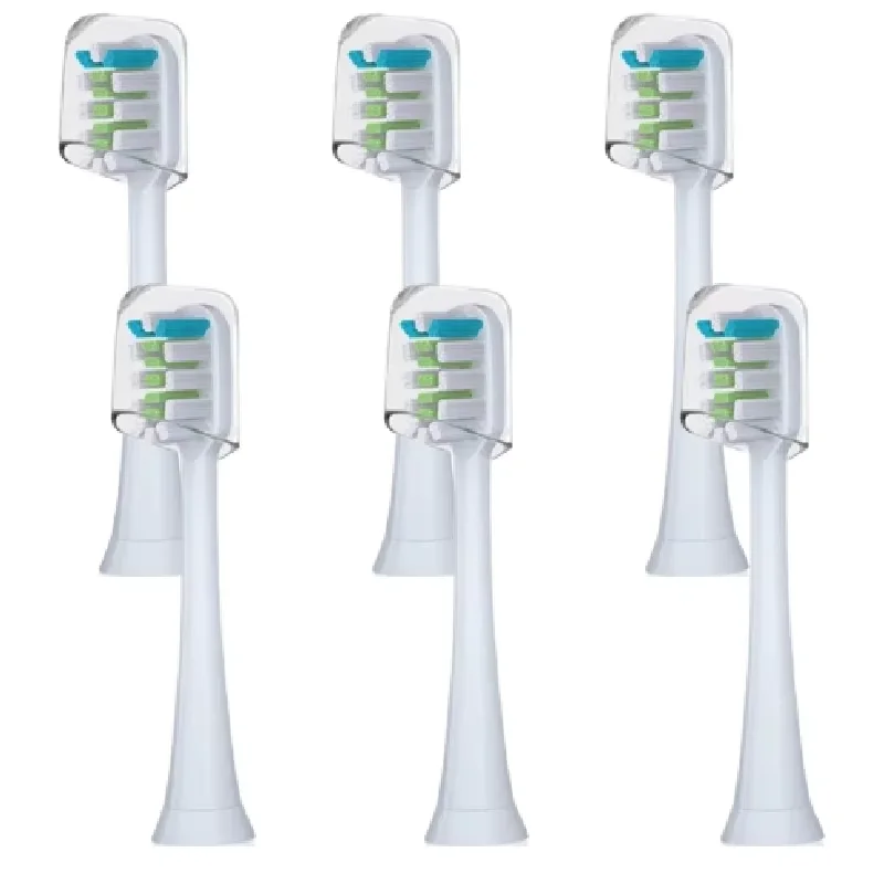6pcs Electric Toothbrush Heads For Xiaomi SOOCAS X3 X5 X3U X1 V1 V2 SOOCARE Head Bristle Replacement Nozzles with Anti-dust Cap