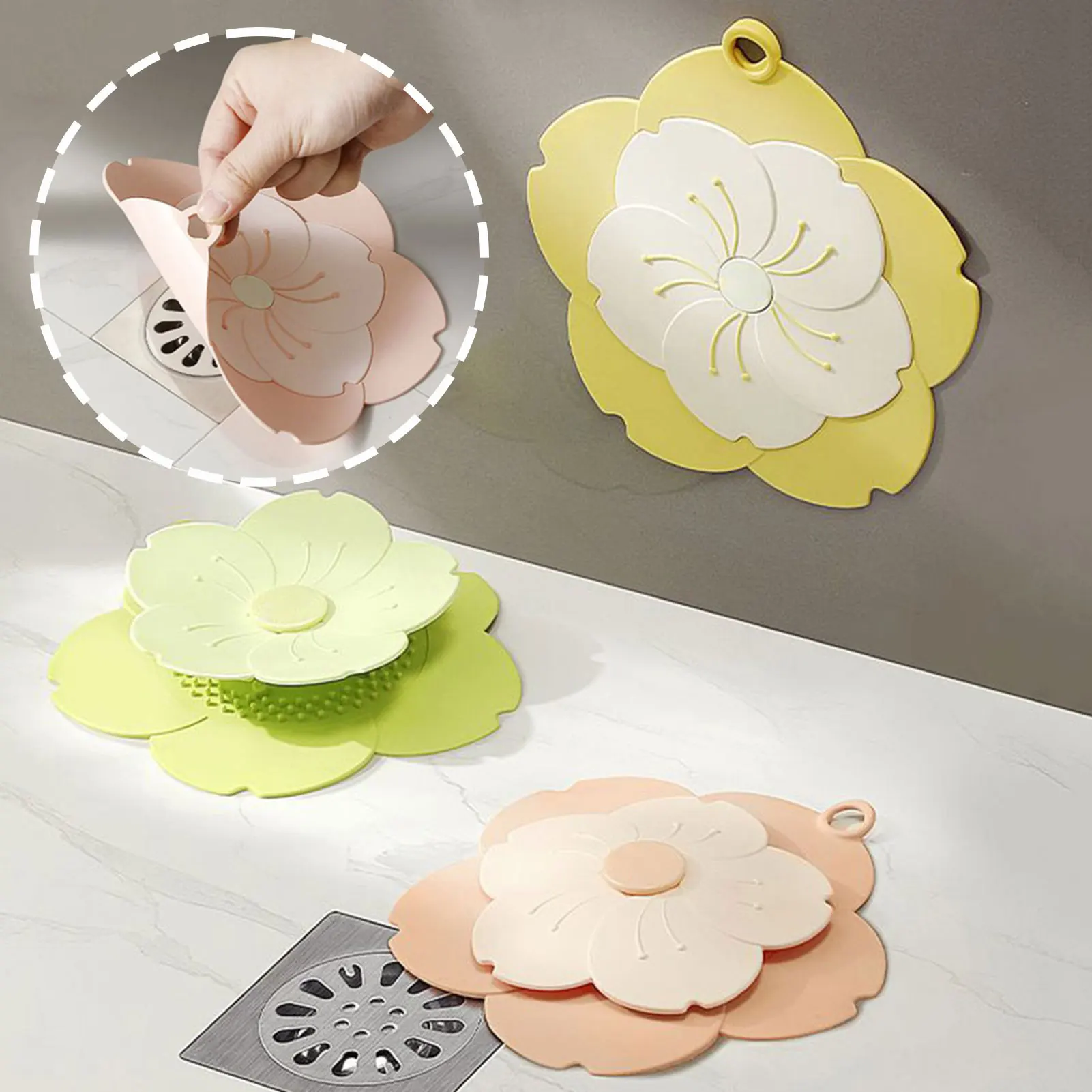 1PCS Silikon Blume Ablauf Stopper Mehrzweck Geruch-Eliminator Abdichtung Abdeckung Waschbecken Abfluss Abdeckungen Für Badezimmer Küche Home decor