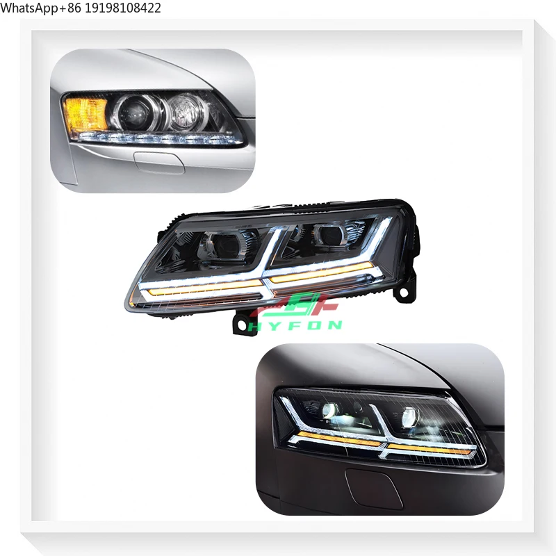 

For Audi A6 C6 2005-2011 Upgrade Q7 Style High Bright Full LED Headlight Assembly LED Daytime Running Lights Plug & Play