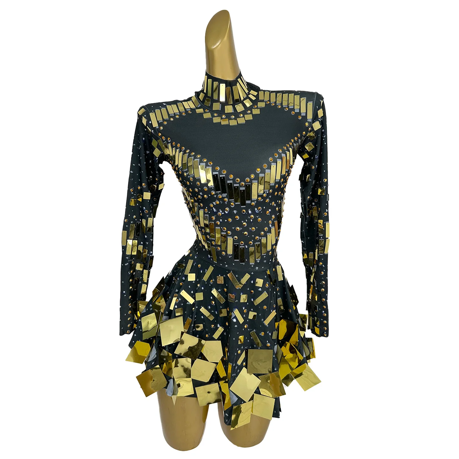 Flashing Sequins Slim Short Dress Celebrate Birthday Party Women One-piece Dress Singer Stage Wear Nightclub Prom Dress Xieshi
