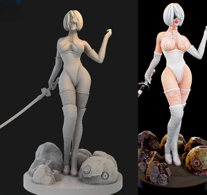 1/24 Die Casting Resin Figure Model Assembly Kit Anime Character Resin Model DIY Model Toy Unpainted