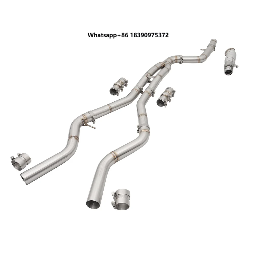 Straight Exhaust Downpipe and Midpipe   Performance Stainless Steel Pipe PX