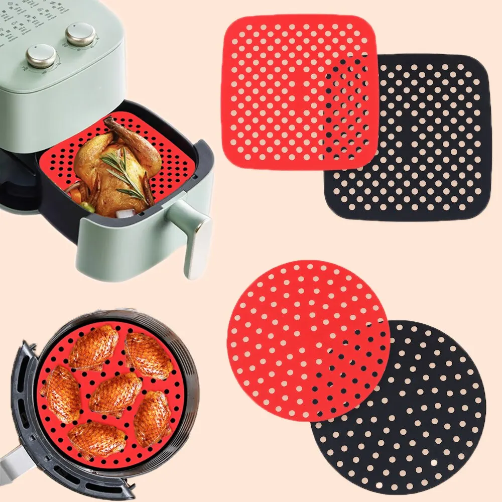 Air Fryer Silicone Mat Kitchen Accessories Nonstick Baking Mat Pastry Tools Accessories Bakeware Oil Mats