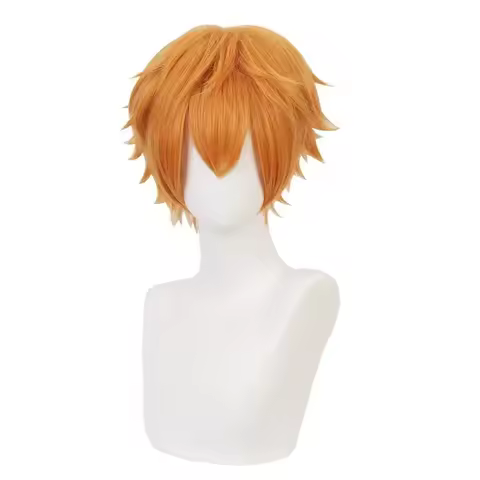 Anime Minamoto Kou Cosplay Wig Orange Short Hair Anime Yugi Amane Role Play Props High Temperature Wire Wigs
