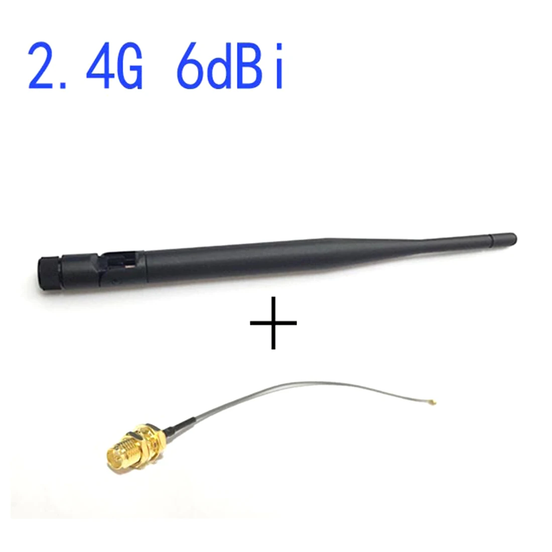 

2.4Ghz 6dbi High Gain OMNI Wifi Antenna RP SMA Male Connector 195mm + RP-SMA Female to U.FL/IPX Connector Cable 15cm