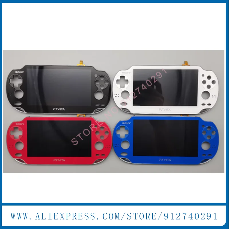 Czarno-biały kolor Nowy OLED do Playstation PS Vita PSV 1000 1001 1004 Ekran LCD z dotykiem (digitizerem) i ramką — zdjęcie produktu 2