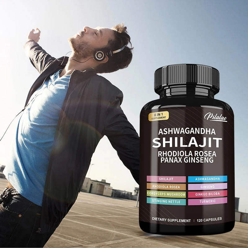 

Shilajit, Ashwagandha, Rhodiola, Ginseng - Antioxidant, Stress Relief, Improve Sleep, Boost Immune System, Maintain Vitality