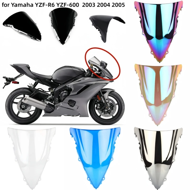 

Motorcycle Windshield Front Windshield air deflector flow guide plate for Yamaha YZF-R6 YZF 600 R6 2003 2004 2005