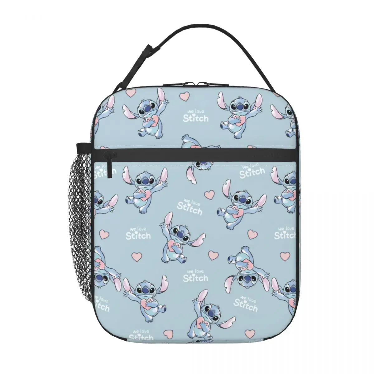 Bolsa de almuerzo aislada con diseño de Lilo y Stitch, impermeable, térmica, para mujer, para playa, camping, viajes