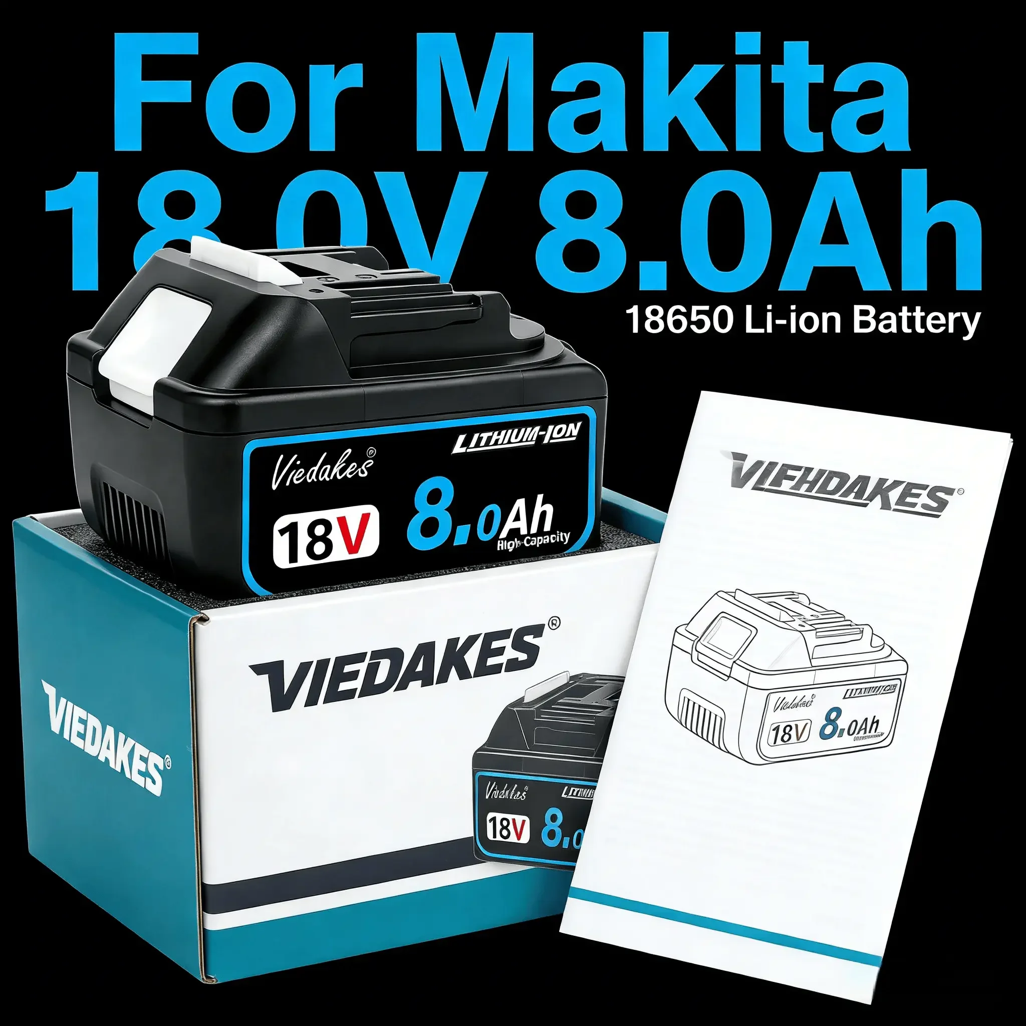 

Popular｜for 마끼다18v 배터리｜8/10/12Ah High Capacity｜Li-ion Battery｜For Makita 18V Hedge Trimmer Lawn Mower Tools