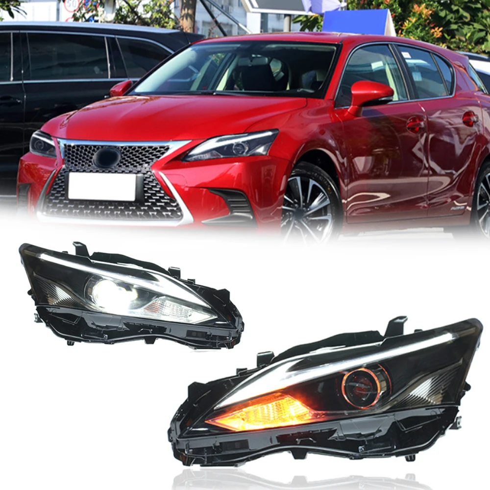 

Светодиодные фары для LEXUS CT200 12-20 низко-высокий стиль, полностью светодиодные DRL, автомобильные фары в сборе, сигнальные автоаксессуары, модифицированная лампа