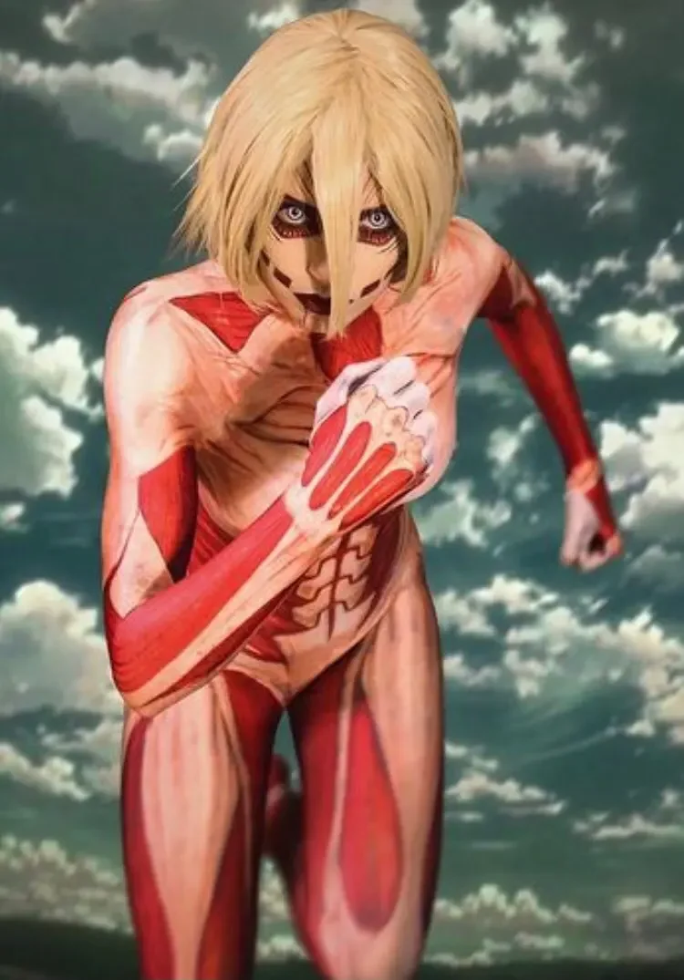 Halloween Woman Attack on Titan Female Costume Annie Leonhart Cosplay Zentai Bodysuit Ladys Suit  Party Jumpsuit - view 4