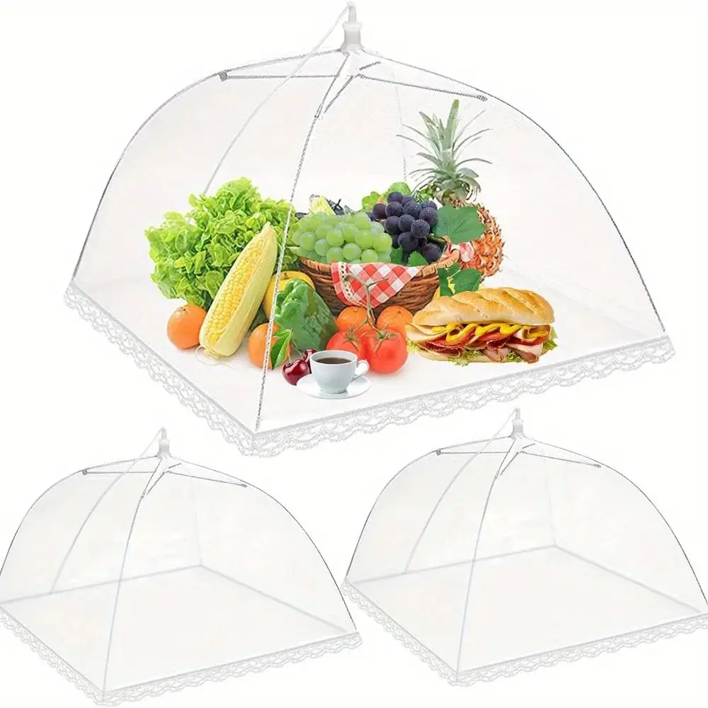 Food Covers Mesh Supplies Foldable Kitchen Anti Fly Mosquito Food Cover Picnic Protect Vegetable Fruit Breathable Cover Kitchen