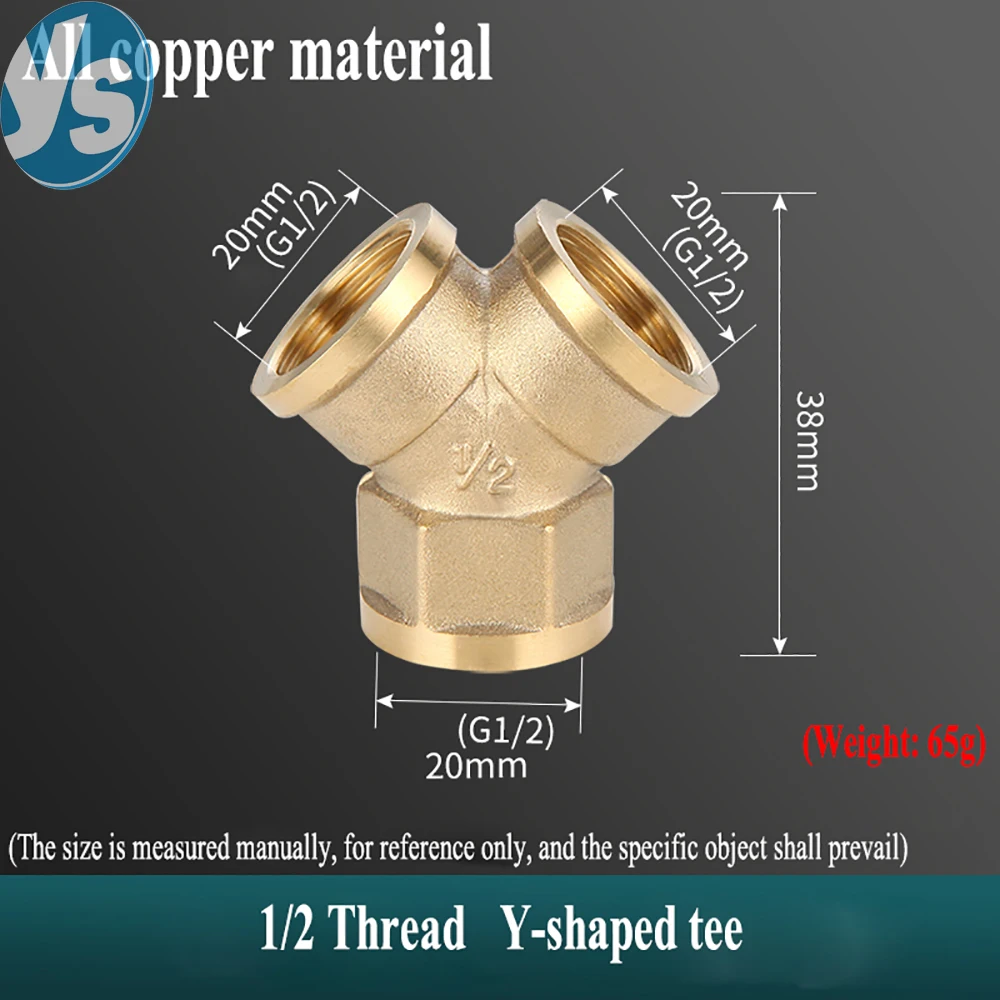 Brass Copper BSP Cross Tee –  Male/Female Threaded Four-Way Water Pipe Adapter for Plumbing & Industrial Systems