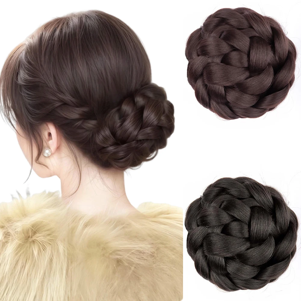 

1pc Claw Clip Messy Bun Hairpiece Elegant Lazy Chignon Synthetic Hair Extension Fake Hair Bun for Women Daily Party Wedding