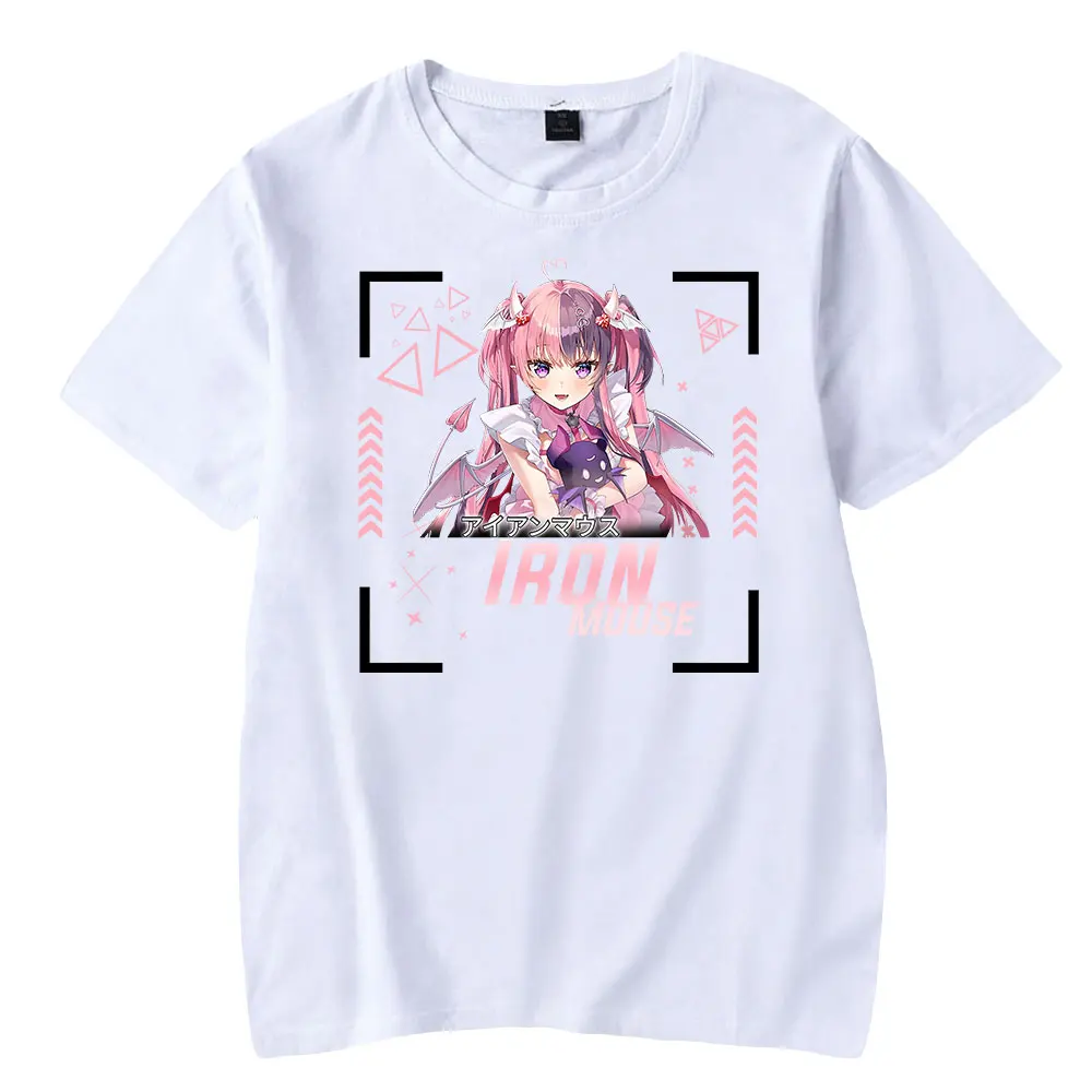 Anime Ironmouse VTuber Ironmouse Cute T-shirt Crewneck Short Sleeve Tee Women Men's Tshirt 2023 Harajuku Streetwear Clothes