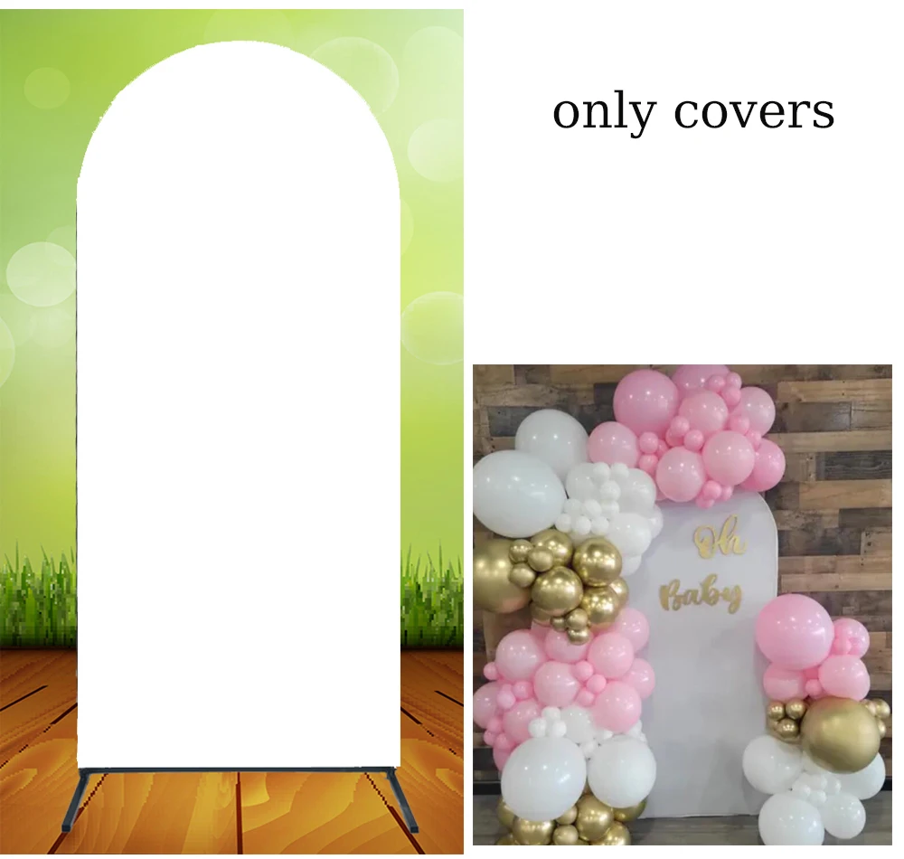 Thick Plain Solid White Chiara Arch Backdrop Cover Birthday Party Decoration Background Baby Shower PhotocallPhoto Booth Elastic