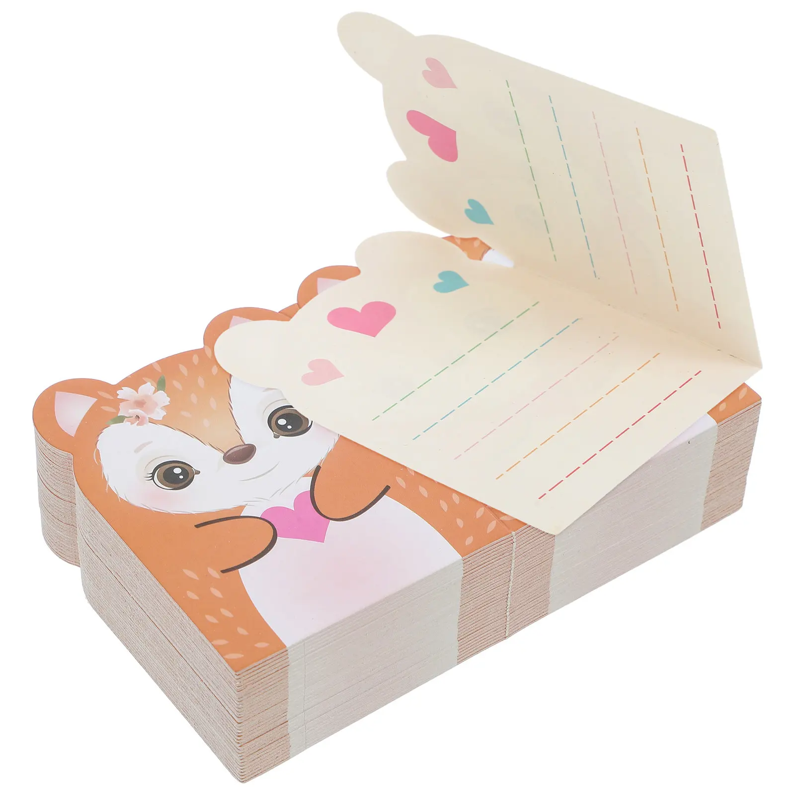 

100Pcs Kawaii Style Deer Thank You Cards Blank Interior Heavyweight Cardstock for Graduation Shower Bridal Shower Birthday