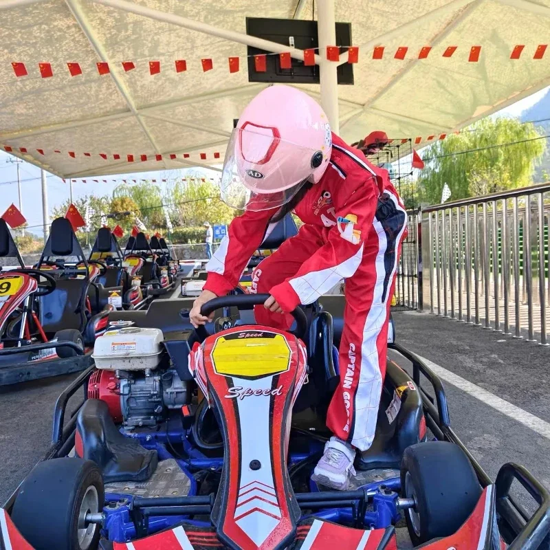 Jaket sepeda motor balap tahan air, setelan Go-kart cepat kering, kain komposit Onesie sepeda motor tahan aus