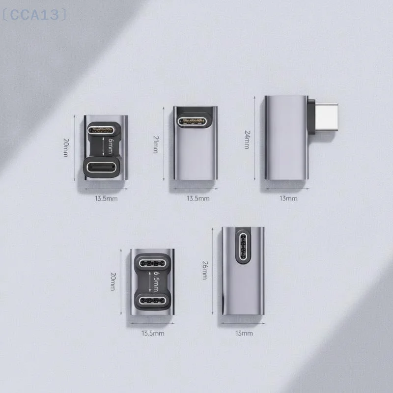 〔CCA13〕USB4.0 40Gbps OTG Type-C Converter 240W Fast Charging 90 Degree Right Angle Adapter for Office Working Use