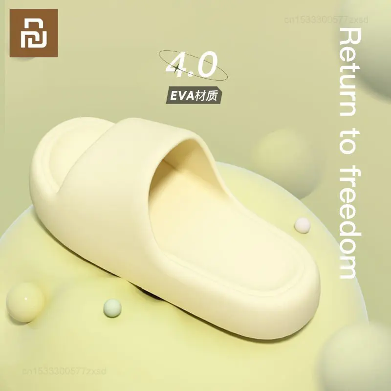 Xiaomi Moda Mulheres Verão Macio Chinelos Plataforma Grossa Banheiro Home Men Indoor Non-slip Anti-slip Feminino Nuvem Almofada Slides