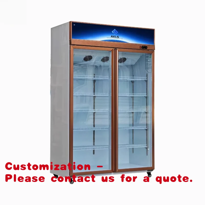 

Customize.Commercial 800L Freezer Showcase Refrigerator with 2 Glass, Beverage Refrigeration Equipment Store Use, Suit