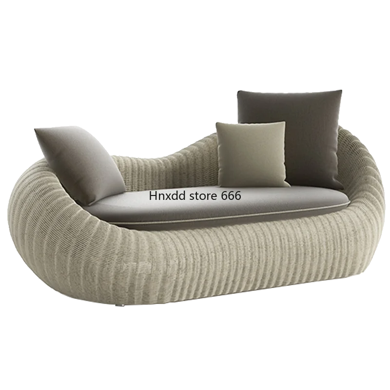 

Стул из ротанга для улицы, двора, балкона, зоны отдыха, уличный полукруглый диван из ротанга