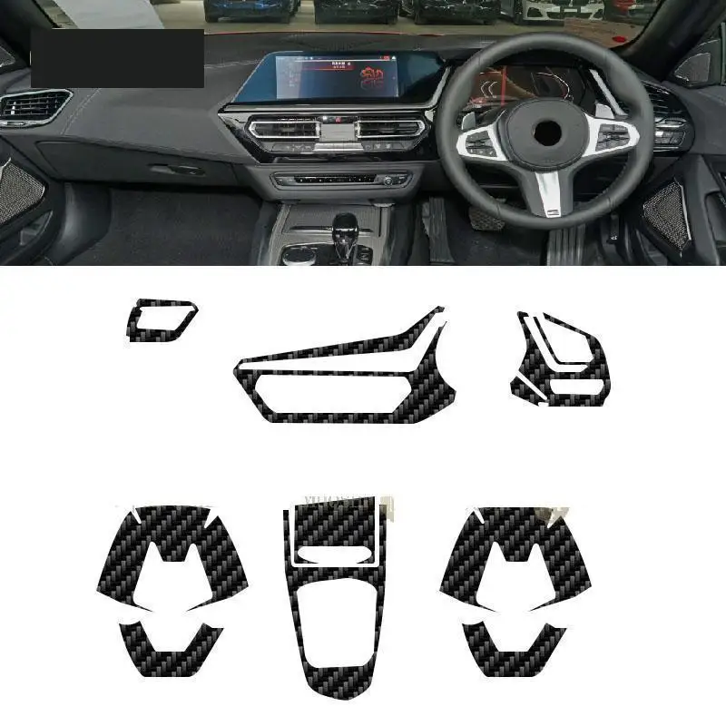 

For BMW Z4 G29 2019-2023 Car interior carbon fibre Film 5D PET Center console Anti scratch resist film Accessories refit PPF