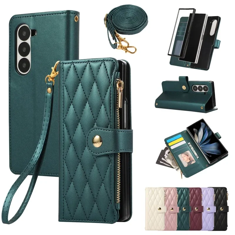 Handgelenkriemen-Brieftasche mit Kartenhalter Handyhülle für Samsung Galaxy Z Fold 8 Ultra 7 6 5 4 Fold6 Fold5 Lederhülle – Detail 13