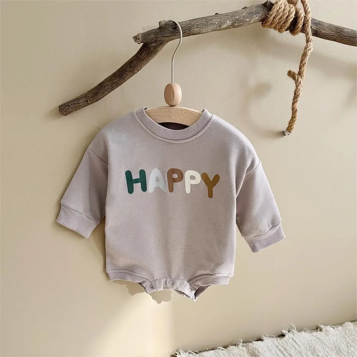 Kleinkind Baby Jungen Mädchen Grüner Weihnachtsbaum Stern-Druck Langarm-Strampler Baby Weicher Hautfreundlicher Herbst-Bodysuit – Detail 8