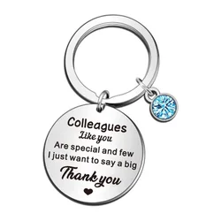 Colleagues Like You Special Thank You Friend Key Chains Stainless Steel Unique Keyring Women Man Accessories Pendant Gift