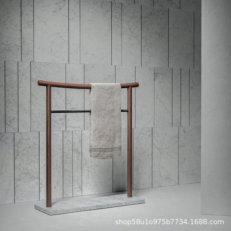 Solid wood towel rack