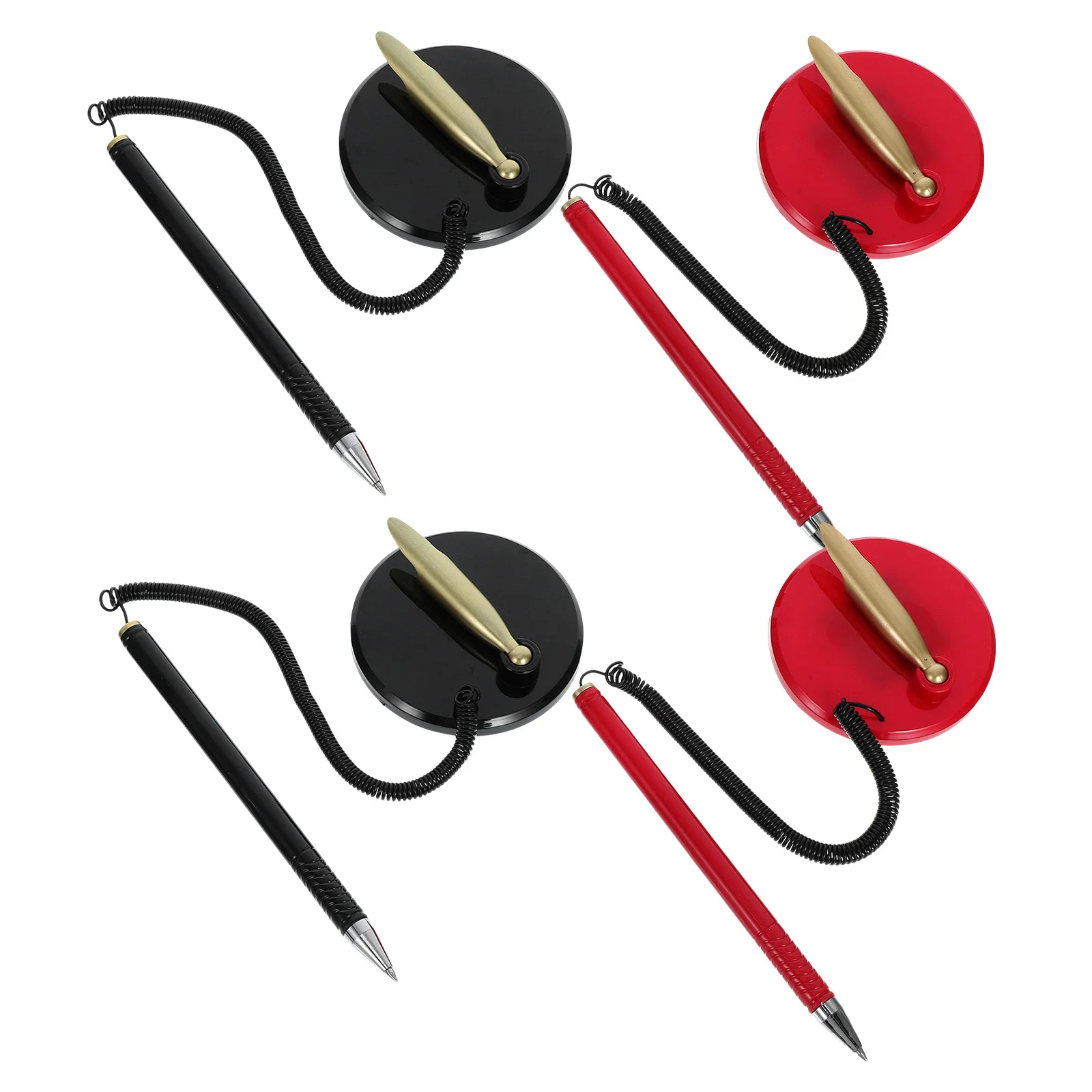 

Набор из 4 элегантных ручек для свадебной книги пожеланий, деловых мероприятий, черные и красные офисные ручки, ручки для приемов, с одним держателем для ручек