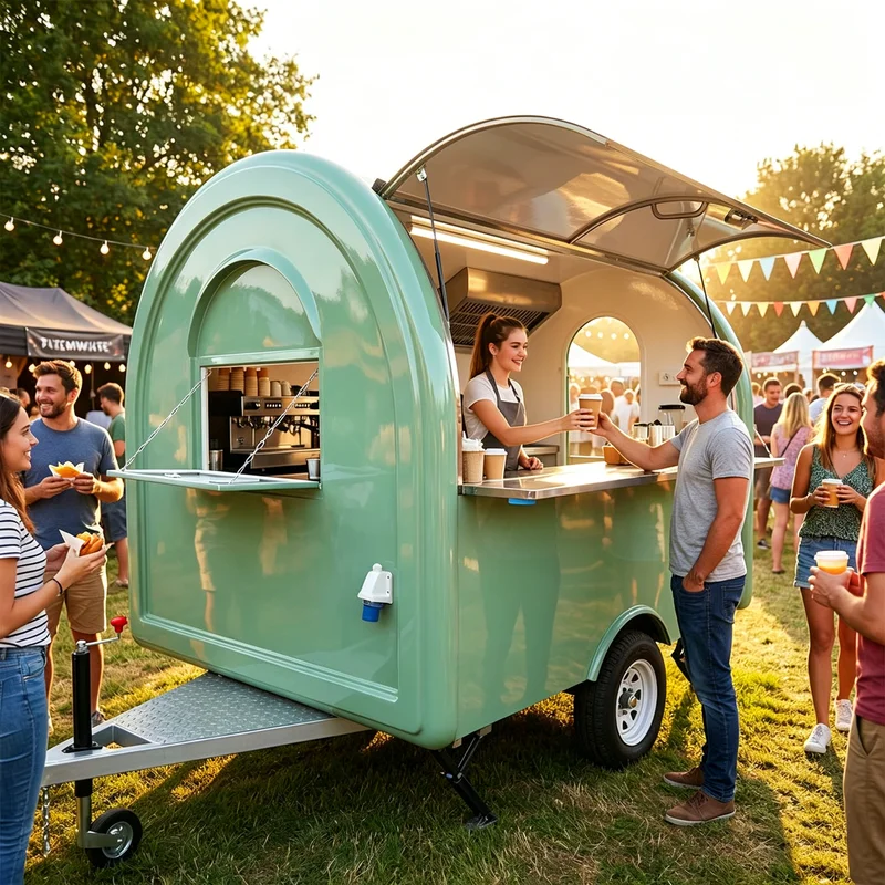 Mobile Kitchen Electric Snack Car Low Noise Electric Snack Vehicle Perfect For Night Market Snack Business