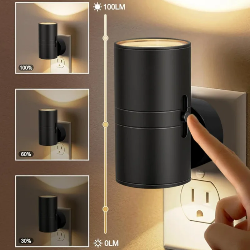 Wall light Dimmable EU US UK Plug Wireless Night light For Room Lamps With Light Sensor Closet Hallway Bedroom Home LED Light