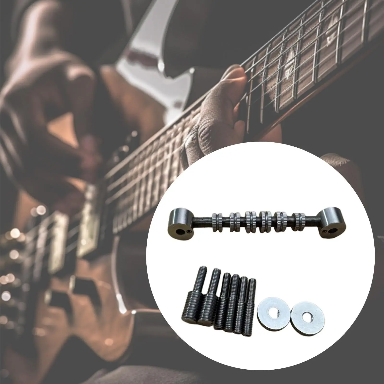 Guitar Roller Saddle Bridge Instrument Accessories with Screws Guitar Bridge