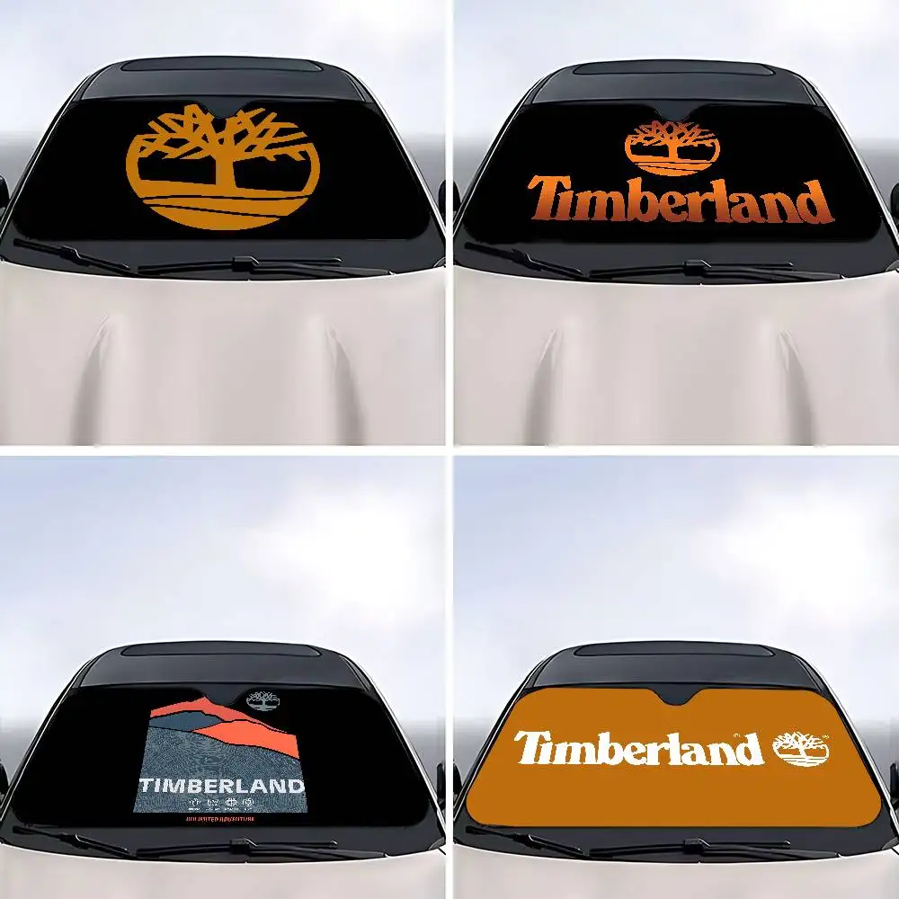T-TimberlandS سيارة ظلة الزجاج الأمامي مضحك الشمس الظل طوي الأشعة فوق البنفسجية الشمس قناع حامي ظلة للنافذة الأمامية