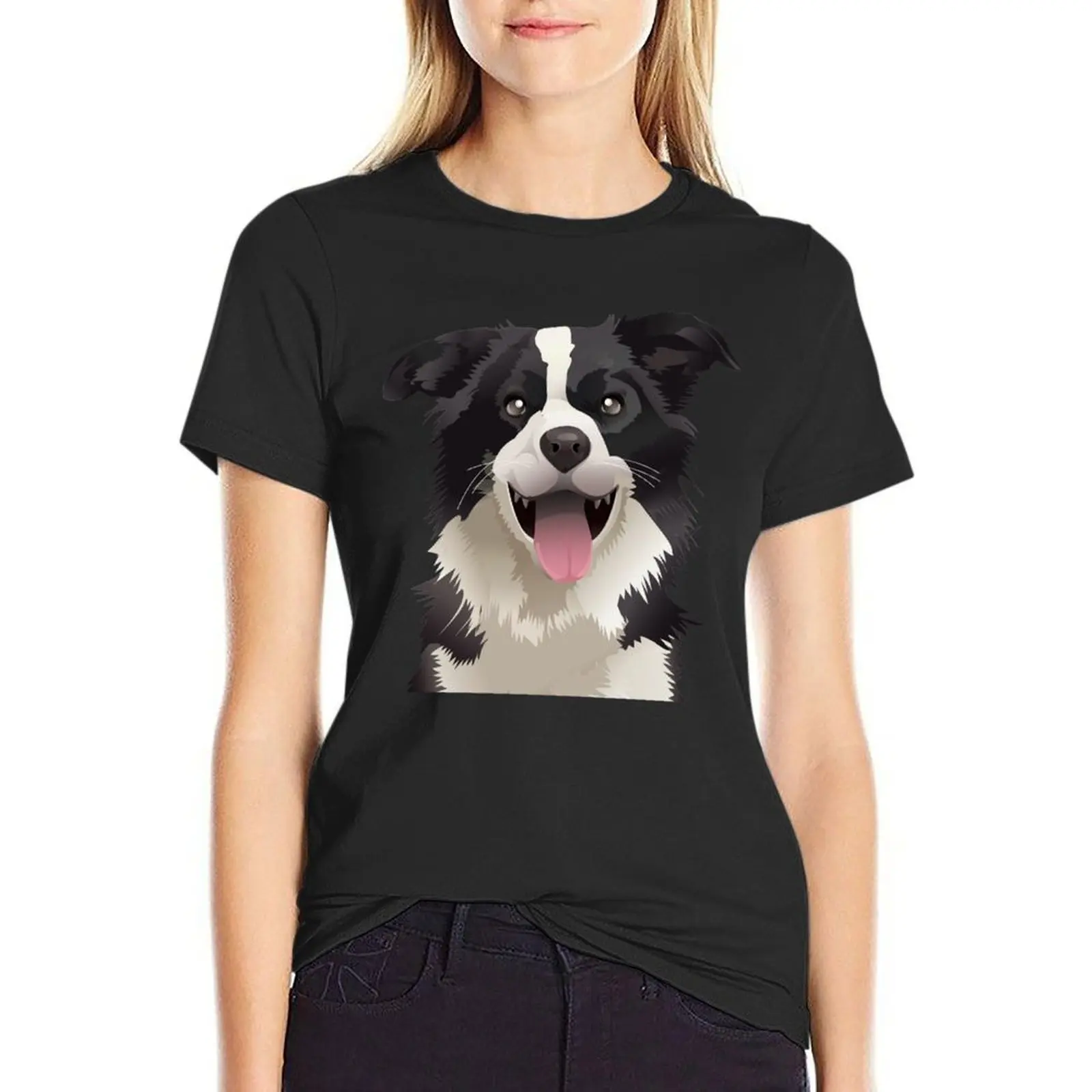 

Collie Border T-Shirt customs design your own blanks customs Women clothes