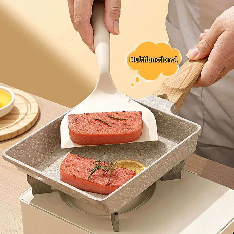 1pc Silicone Heat Resistant Spatula Household Food Grade Non-Stick Frying Pan Sushi Steak Fish Pancake Baking Scoop Kitchen Tool
