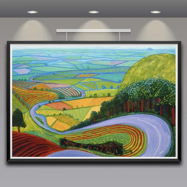 Abstract Contemporary David Hockney Style Artworks Poster Canvas Painting Wall Print Pictures for Nordic Room Home Decor Cuadros