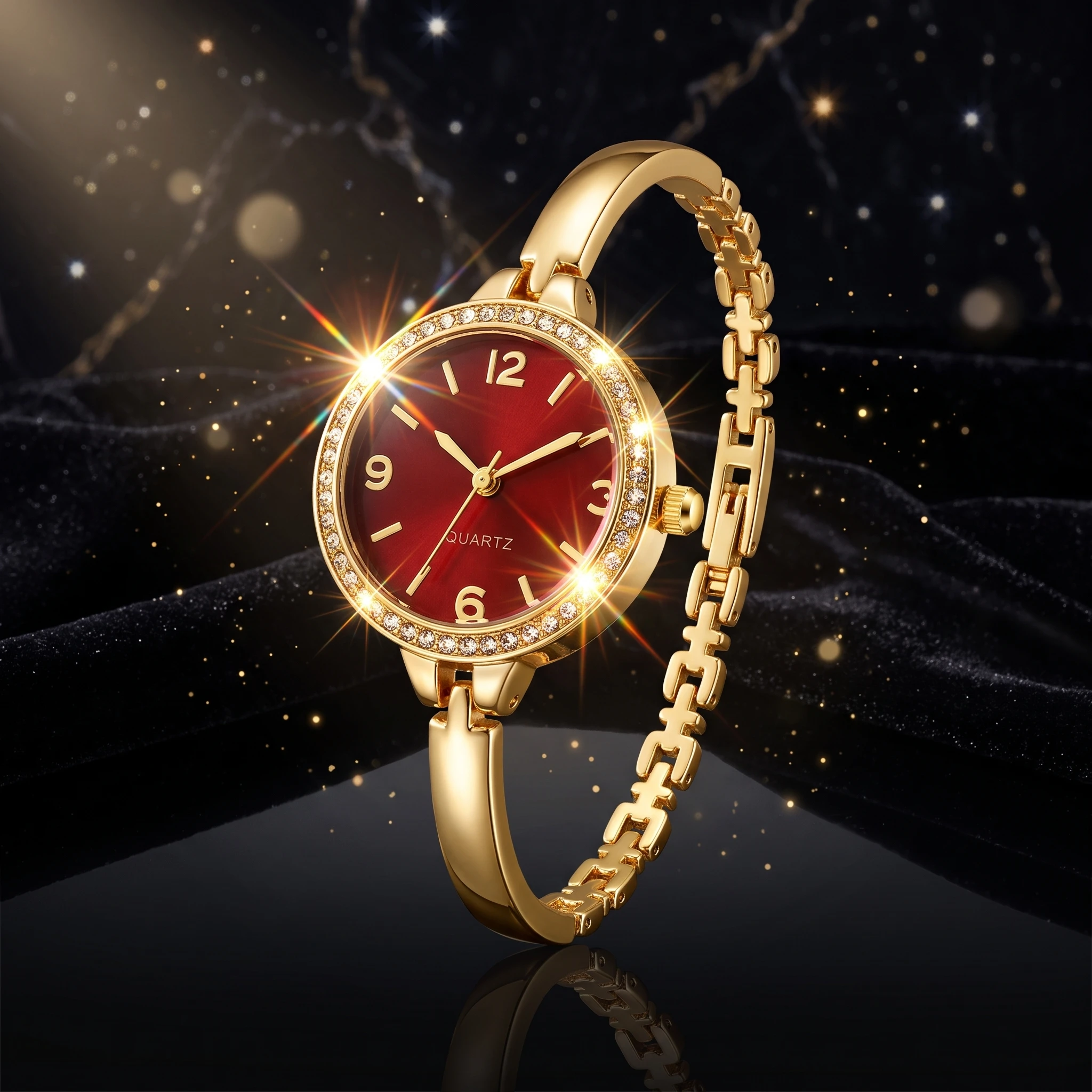 Fashionable and Unique Bracelet-Style Women's Quartz Watch, Casual Decorative Bracelet Fashion Watch, Popular Overseas Women's Wristwatch